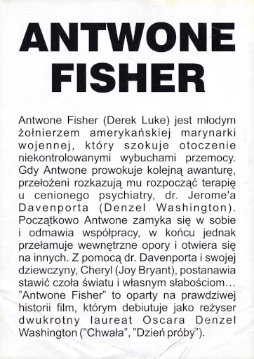 Tył ulotki filmu 'Antwone Fisher'