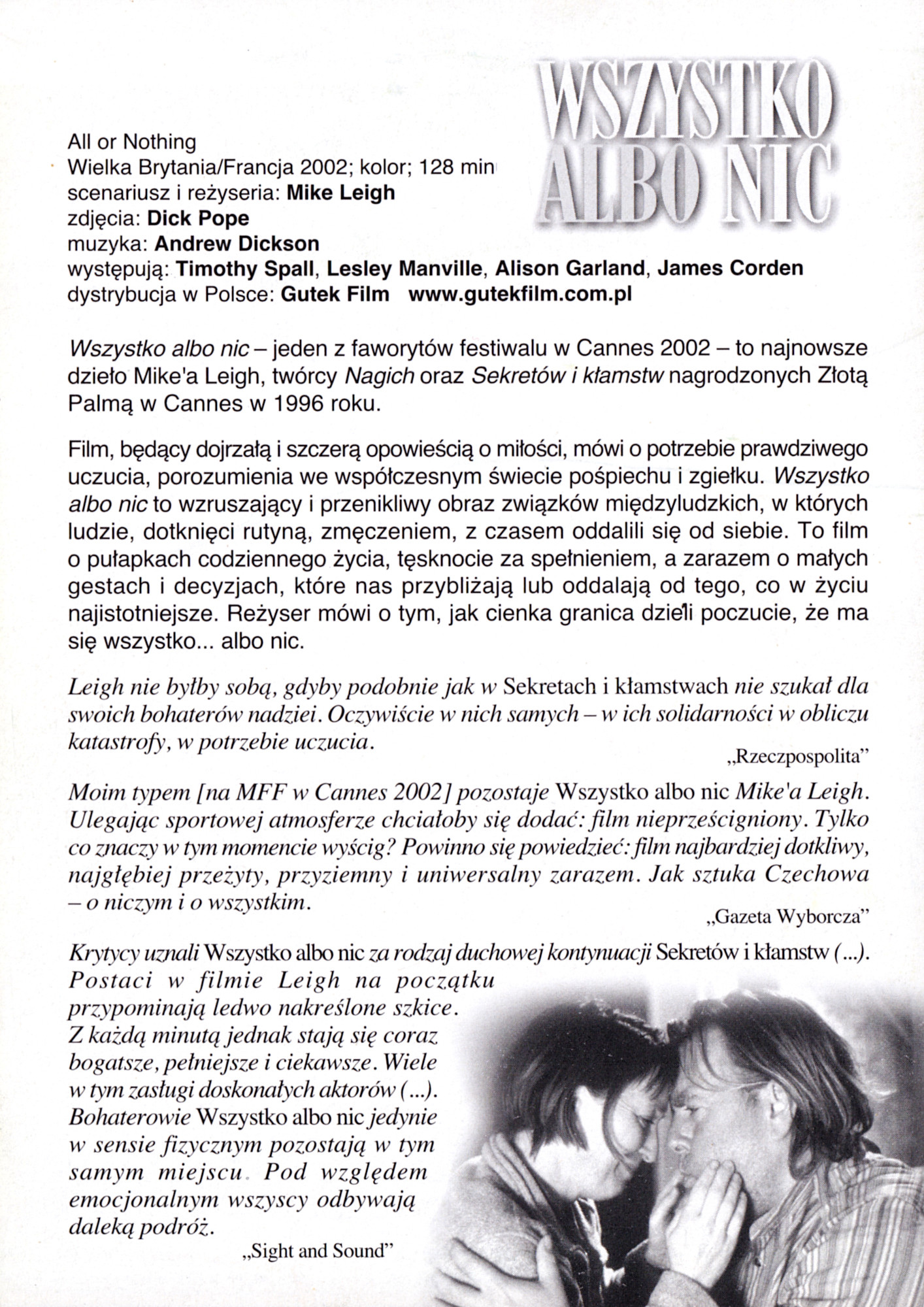 Ulotka filmu ''
