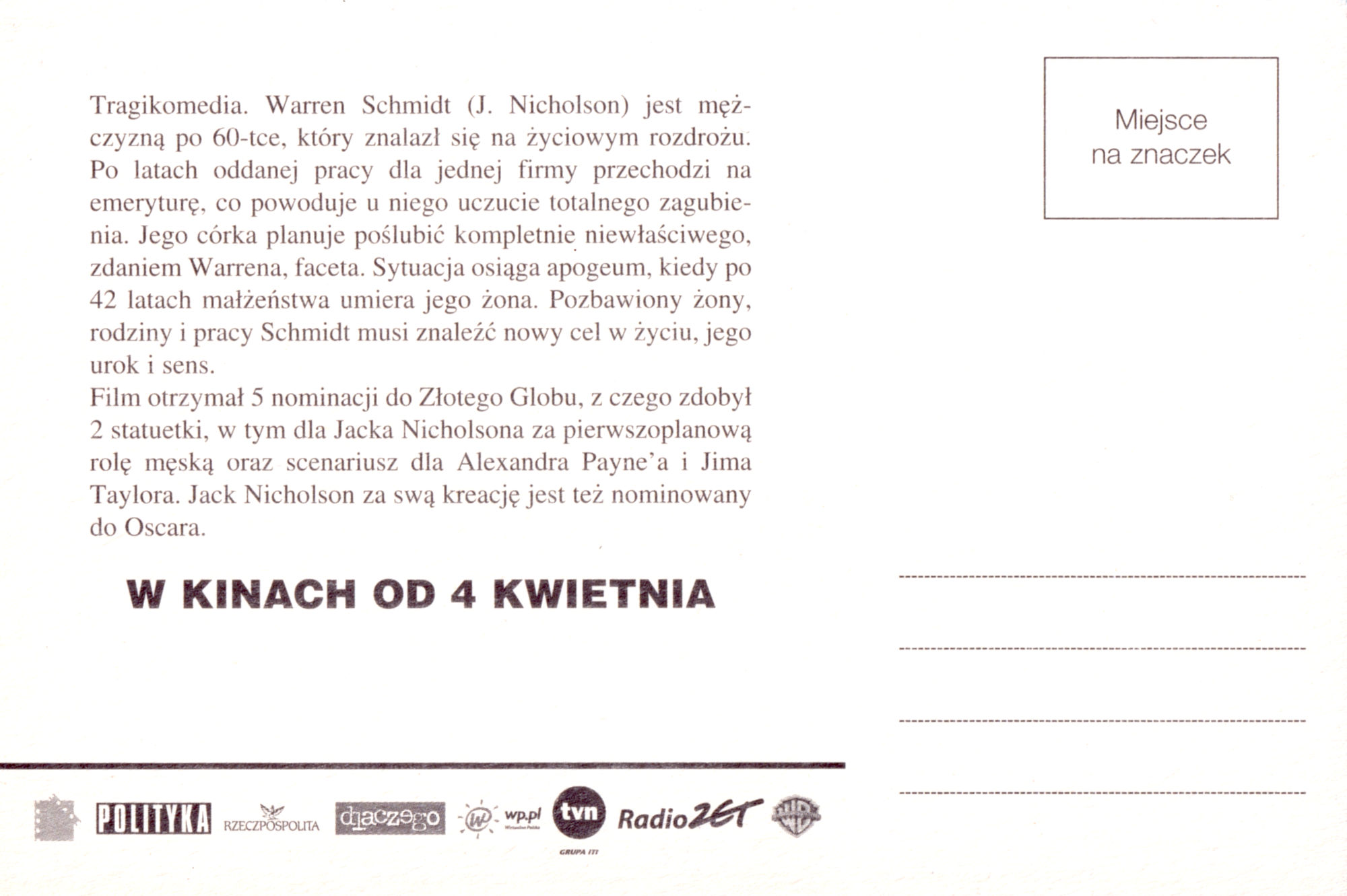 Ulotka filmu ''