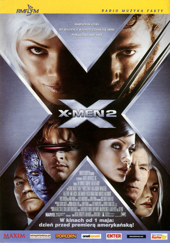 Polski plakat filmu 'X-Men 2'