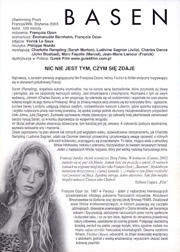 Tył ulotki filmu 'Basen'