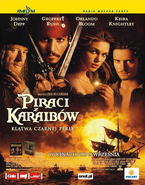 Polski plakat filmu 'Piraci Z Karaibów: Klątwa Czarnej Perły'