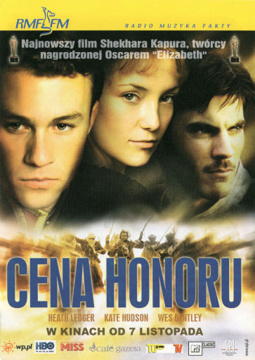Przód ulotki filmu 'Cena Honoru'
