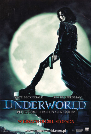 Przód ulotki filmu 'Underworld'