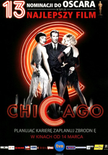 Przód ulotki filmu 'Chicago'