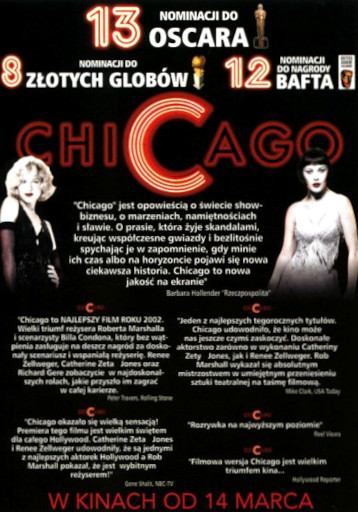 Tył ulotki filmu 'Chicago'