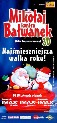 Tył ulotki filmu 'Matrix Rewolucje | Mikołaj Kontra Bałwanek 3D'