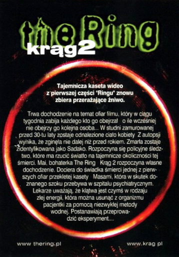 Tył ulotki filmu 'The Ring - Krąg 2'