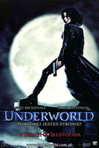 Przód ulotki filmu 'Underworld'