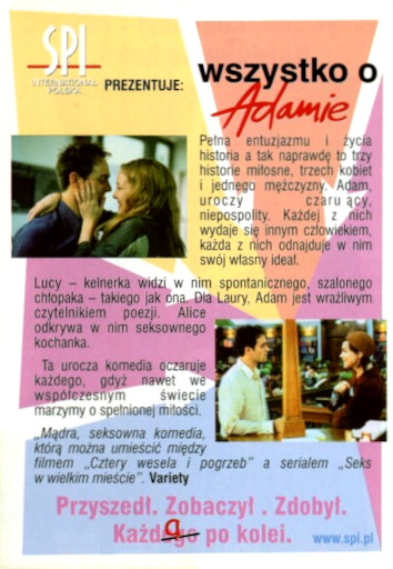 Tył ulotki filmu 'Wszystko O Adamie'