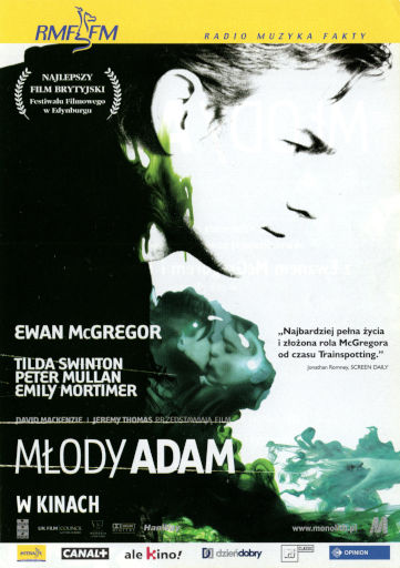 Przód ulotki filmu 'Młody Adam'