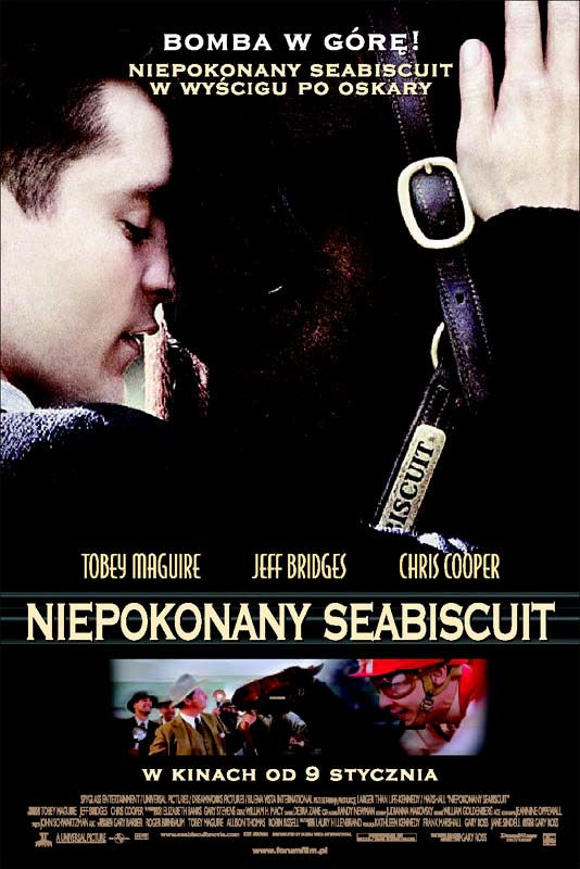 Polski plakat filmu 'Niepokonany Seabiscuit'