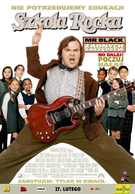 Polski plakat filmu 'Szkoła Rocka'