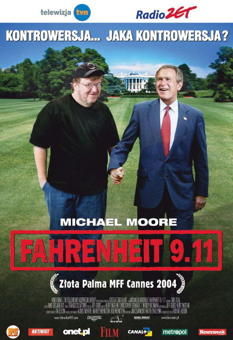 Polski plakat filmu 'Fahrenheit 9.11'