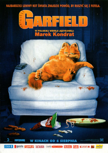 Przód ulotki filmu 'Garfield'
