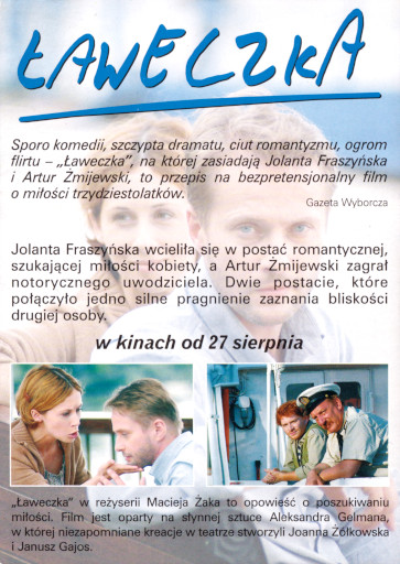 Tył ulotki filmu 'Ławeczka'