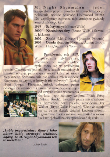 Tył ulotki filmu 'Osada'