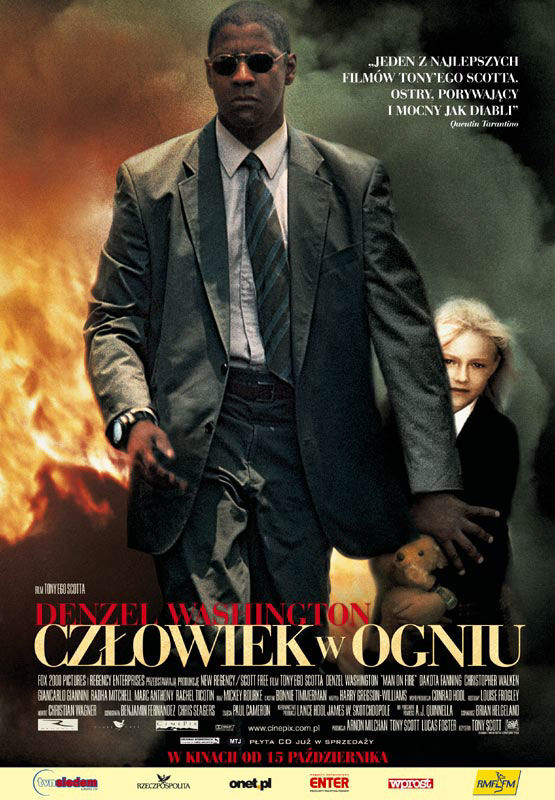 Polski plakat filmu 'Człowiek W Ogniu'