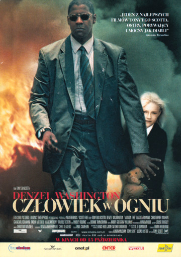 Przód ulotki filmu 'Człowiek W Ogniu'
