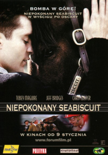 Przód ulotki filmu 'Niepokonany Seabiscuit'