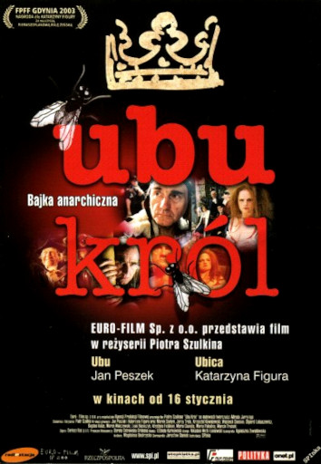 Przód ulotki filmu 'Ubu Król'