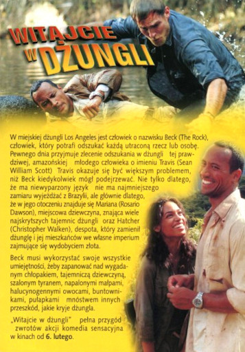 Tył ulotki filmu 'Witajcie W Dżungli'