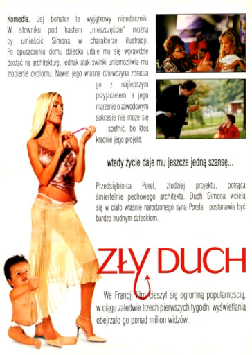 Tył ulotki filmu 'Zły Duch'
