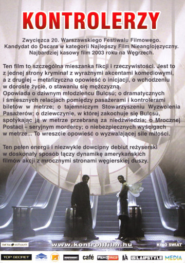 Tył ulotki filmu 'Kontrolerzy'