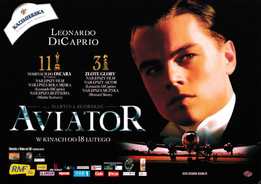 Przód ulotki filmu 'Aviator'