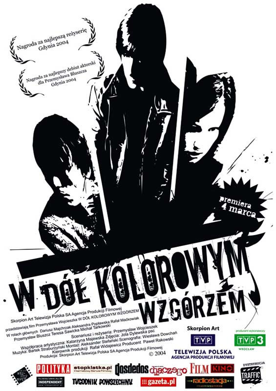 Polski plakat filmu 'W Dół Kolorowym Wzgórzem'