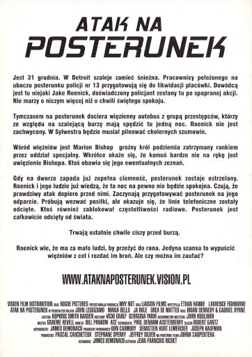 Tył ulotki filmu 'Atak Na Posterunek'
