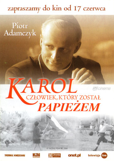 Przód ulotki filmu 'Karol - Człowiek, Który Został Papieżem'