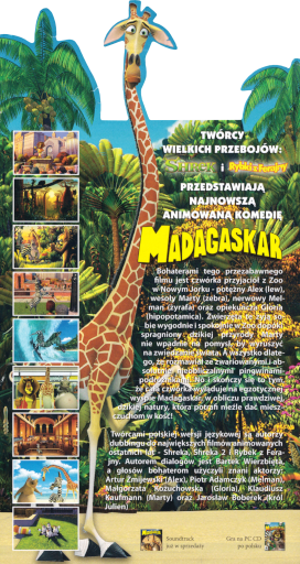 Tył ulotki filmu 'Madagaskar'