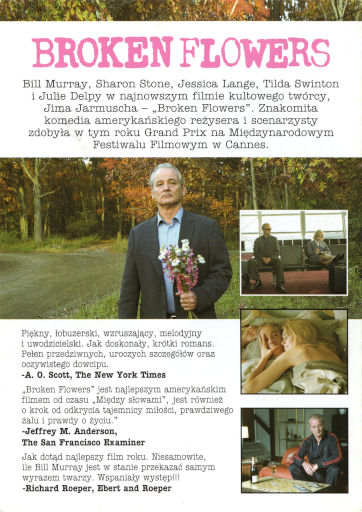 Tył ulotki filmu 'Broken Flowers'