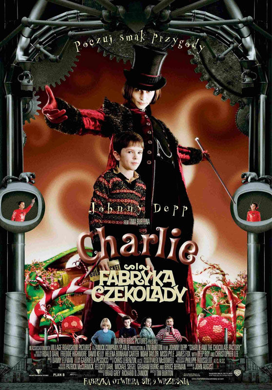Polski plakat filmu 'Charlie i Fabryka Czekolady'