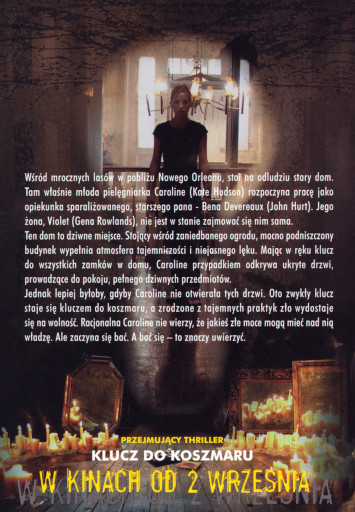 Tył ulotki filmu 'Klucz Do Koszmaru'