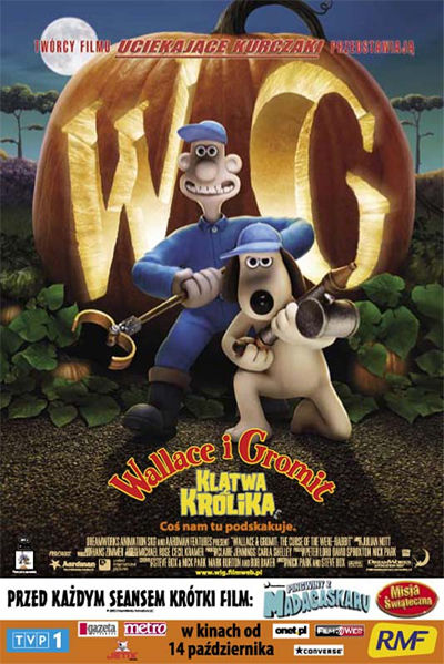 Polski plakat filmu 'Wallace i Gromit: Klątwa Królika'
