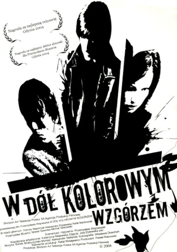 Przód ulotki filmu 'W Dół Kolorowym Wzgórzem'