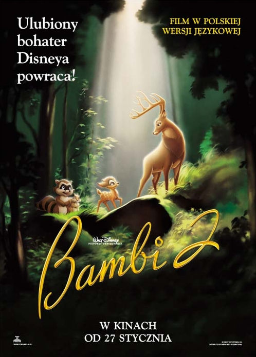 Polski plakat filmu 'Bambi 2'