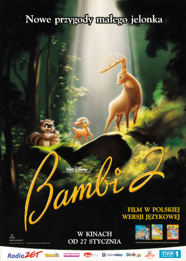 Przód ulotki filmu 'Bambi 2'