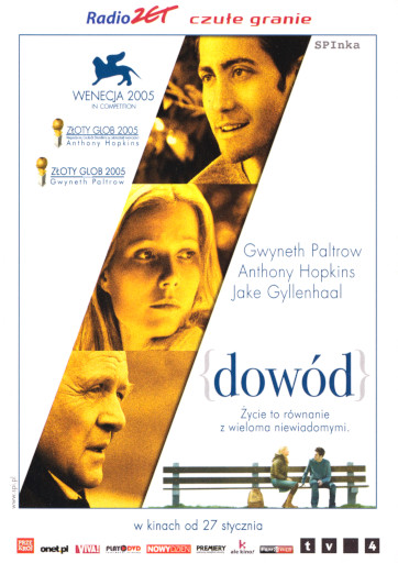 Przód ulotki filmu 'Dowód'