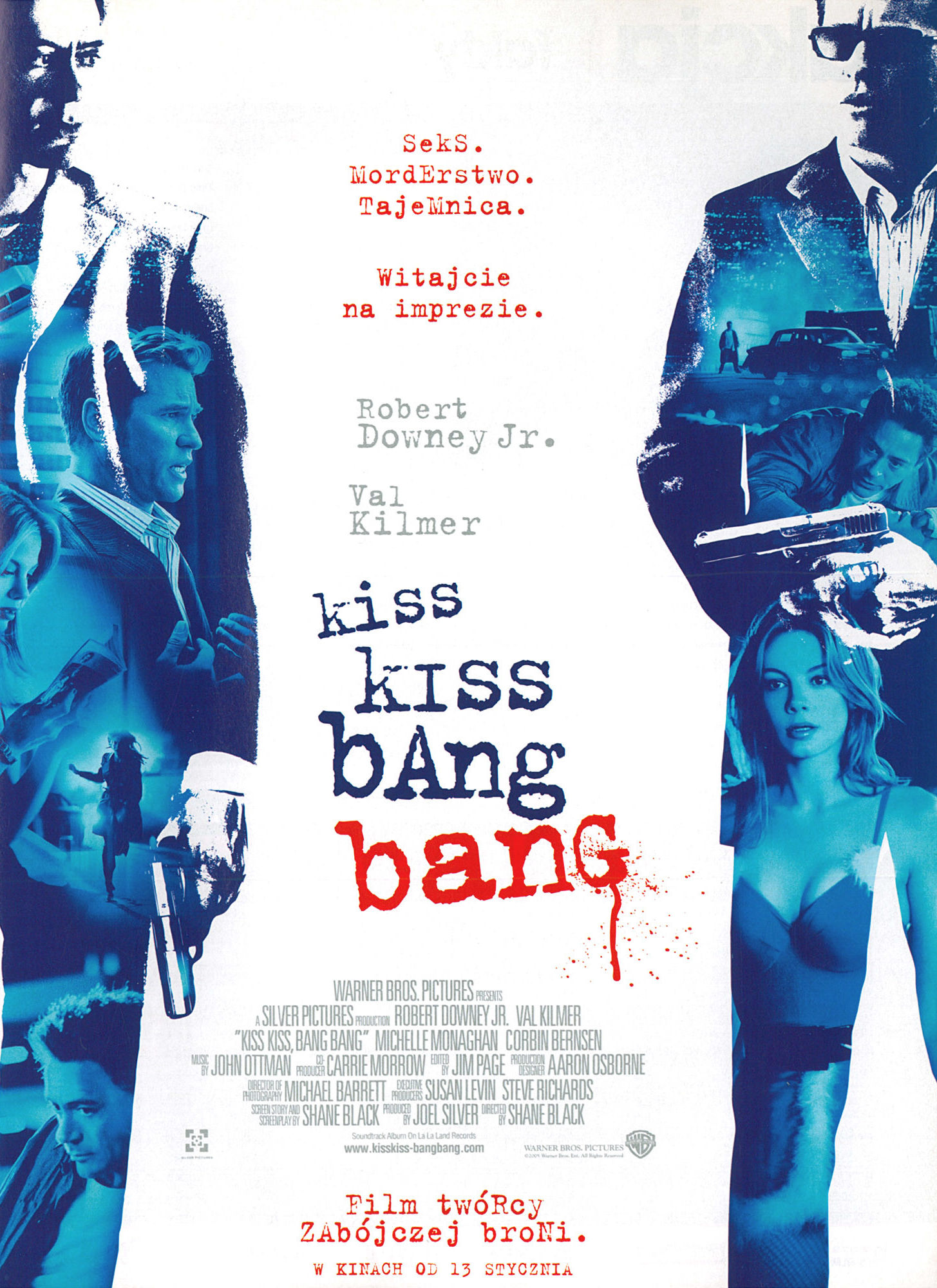 Polski plakat filmu 'Kiss Kiss Bang Bang'