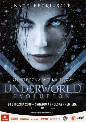 Przód ulotki filmu 'Underworld: Evolution'
