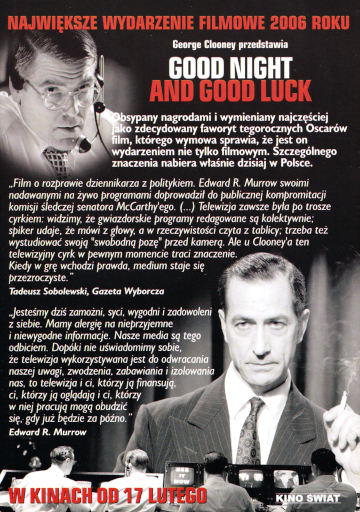 Tył ulotki filmu 'Good Night And Good Luck'