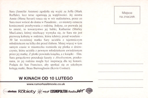 Tył ulotki filmu 'Z Ust Do Ust'