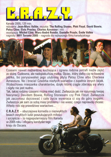 Tył ulotki filmu 'C.R.A.Z.Y.'