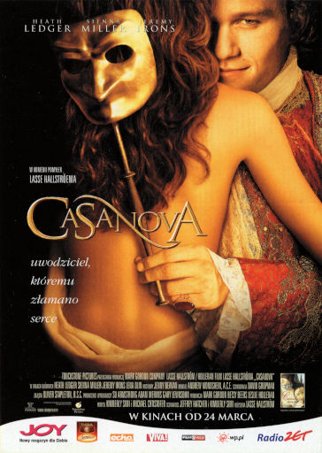Przód ulotki filmu 'Casanova'