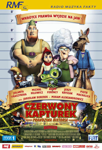 Polski plakat filmu 'Czerwony Kapturek - Prawdziwa Historia'