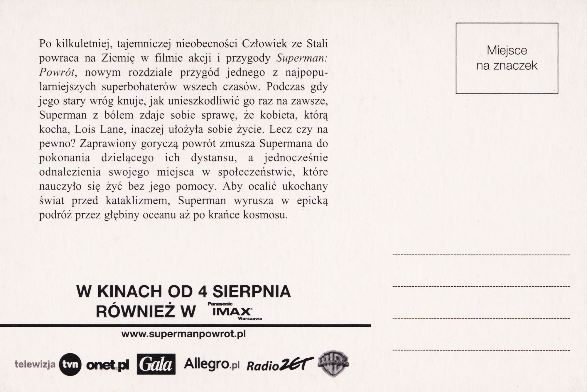 Ulotka filmu ''