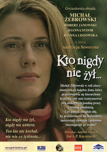 Tył ulotki filmu 'Kto Nigdy Nie Żył...'